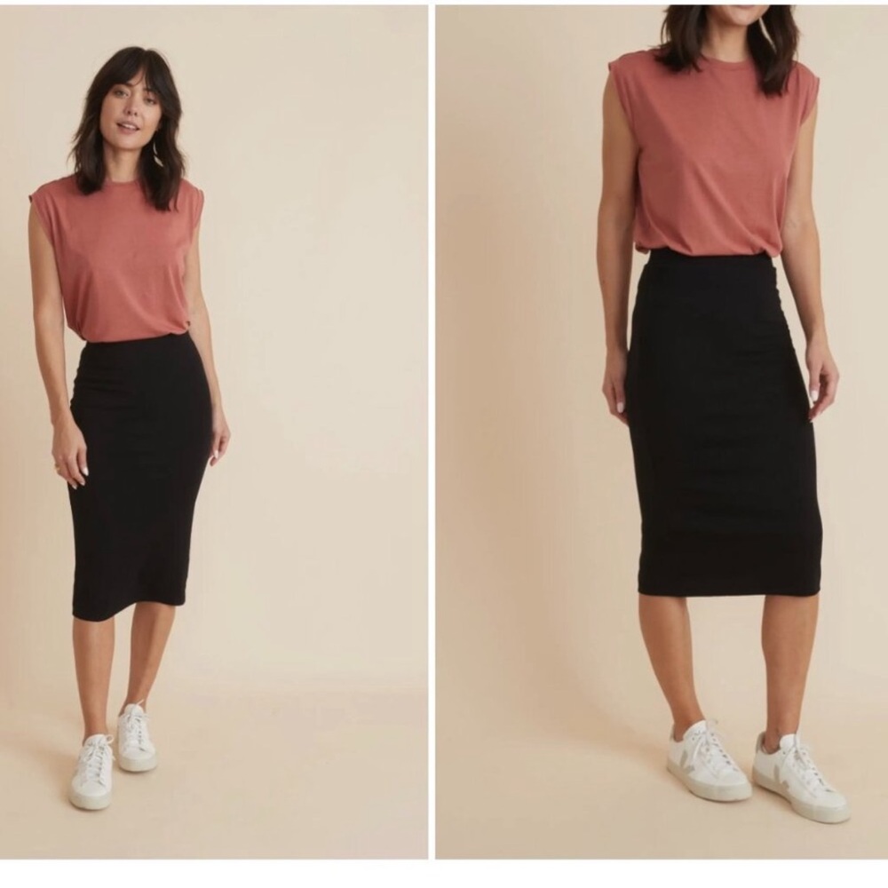Marine Layer Classic Black Pencil Skirt